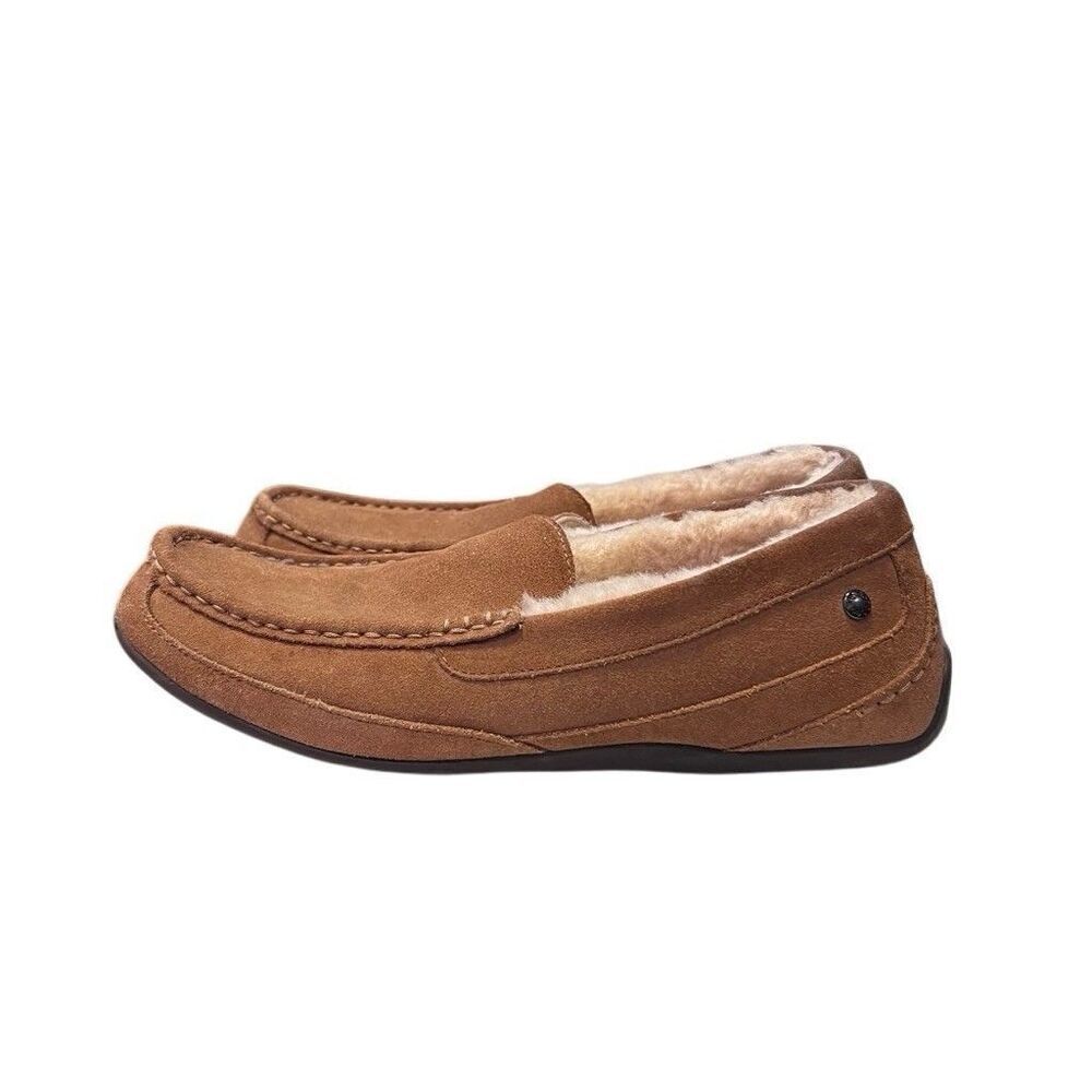 Abeo Womens Leather Slippers Size 10 Cozy Moccasins Sheepskin Lining Arden